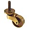 Antique Brass Stem Caster with Plate, Large
