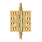 Ornate Steeple Tip Solid Brass Door Hinge Pair - 3-1/2" x 3-1/2"