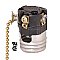 Standard Electrolier Socket with On/Off Pull Chain - Leviton Brand