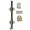6" Surface Door Bolt, Polished Nickel