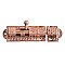 Cast Iron Victorian Privacy Barrel Bolt - Copper Finish