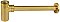 Solid Brass Round Bottle Trap Sink Drain - 1-1/4" OD - Brushed Brass