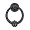 Bronze Sandcast 4" Ring Doorknocker, Flat Black