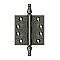 Ornate Steeple Tip Solid Brass Door Hinge Pair - 3-1/2" x 3-1/2"