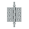 Ornate Steeple Tip Solid Brass Door Hinge Pair - 3-1/2" x 3-1/2"