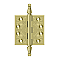 Ornate Steeple Tip Solid Brass Door Hinge Pair - 3-1/2" x 3-1/2"