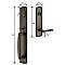Brighton Sandcast Bronze Tubular Entry Door Hardware Set