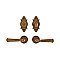 Rocky Mountain Hardware Briggs Entry Door Set - 2- 1/2" Rosettes