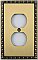 Egg And Dart Antique Brass Forged Single Duplex Switchplate / Cover Plate