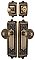 Egg and Dart Complete Exterior and Interior Handleset With Deadbolt - Multiple Finish and Knob Options
