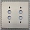 Egg And Dart Satin Nickel Forged Double Pushbutton Switchplate / Cover Plate