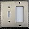 Egg And Dart Satin Nickel Forged Toggle / GFCI Switchplate / Cover Plate