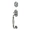 Monolithic with Normandy Grip Wrought Steel Tubular Entry Door Hardware Set