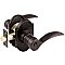 Emtek #1 Rosette Sandcast Bronze Key-In-Knob Durango Lever Tubular Latch Entry Door Hardware Set