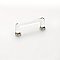 Modern Glass Crystal Cabinet Pull - 4" on Center - Multiple Finishes Available
