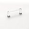 Modern Glass Crystal Cabinet Pull - 4" on Center - Multiple Finishes Available