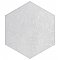 Mazzo Hex White 8-1/2" x 9-3/4" Porcelain Floor and Wall Tile - Per Case of 9 - 4.05 Sq. Ft