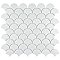 Expressions Scalloped White Glass Mosaic Tile - Per Sheet - .96 Sq. Ft. Per Sheet
