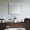 Expressions Scalloped White Glass Mosaic Tile - Per Sheet - .96 Sq. Ft. Per Sheet