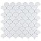 Expressions Scalloped White Glass Mosaic Tile - Per Sheet - .96 Sq. Ft. Per Sheet