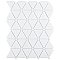 Expressions Treux White Glass Mosaic Tile - Per Sheet - .93 Sq. Ft. Per Sheet