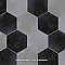Industrial Hex Black 8-1/2" x 9-7/8" Porcelain Floor & Wall Tile - 9 Tiles Per Case - 4.05 Sq. Ft.