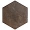 Industrial Hex Copper 8-1/2" x 9-7/8" Porcelain Floor & Wall Tile - 9 Tiles Per Case - 4.05 Sq. Ft.
