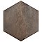 Industrial Hex Copper 8-1/2" x 9-7/8" Porcelain Floor & Wall Tile - 9 Tiles Per Case - 4.05 Sq. Ft.