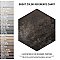Industrial Hex Multi Mix 8-1/2" x 9-7/8" Porcelain Floor & Wall Tile - 9 Tiles Per Case - 4.05 Sq. Ft.