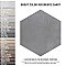 Industrial Hex Silver 8-1/2" x 9-7/8" Porcelain Floor & Wall Tile - 9 Tiles Per Case - 4.05 Sq. Ft.