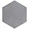 Industrial Hex Silver 8-1/2" x 9-7/8" Porcelain Floor & Wall Tile - 9 Tiles Per Case - 4.05 Sq. Ft.