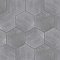 Industrial Hex Silver 8-1/2" x 9-7/8" Porcelain Floor & Wall Tile - 9 Tiles Per Case - 4.05 Sq. Ft.