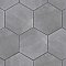 Industrial Hex Silver 8-1/2" x 9-7/8" Porcelain Floor & Wall Tile - 9 Tiles Per Case - 4.05 Sq. Ft.