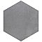 Industrial Hex Silver 8-1/2" x 9-7/8" Porcelain Floor & Wall Tile - 9 Tiles Per Case - 4.05 Sq. Ft.