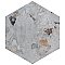 Recycle Hex River Multicolor 8-1/2" x 9-7/8" Porc Floor & Wall Tile - 9 Tiles Per Case - 4.05 Sq. Ft.