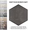 Horizon Hex Nero 7-3/4" x 9" Porcelain Floor & Wall Tile - Per Case of 24 - 8.88 Sq. Ft