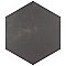Horizon Hex Nero 7-3/4" x 9" Porcelain Floor & Wall Tile - Per Case of 24 - 8.88 Sq. Ft