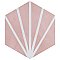 Horizon Dusk Hex Rosa 7-3/4" x 9" Porcelain Floor & Wall Tile - Per Case of 24 - 8.88 Sq. Ft