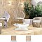 Aspdin Rigato Cotto 9-3/4" x 9-3/4" Porcelain Floor and Wall Tile - 16 Tiles Per Case - 10.88 Square Feet