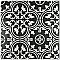 Arte Black 9-3/4" x 9-3/4" Porcelain Tile - Black/Gray- Per Case of 16 - 11.11 Square Feet