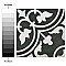 Arte Black 9-3/4" x 9-3/4" Porcelain Tile - Black/Gray- Per Case of 16 - 11.11 Square Feet