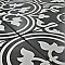 Arte Black 9-3/4" x 9-3/4" Porcelain Tile - Black/Gray- Per Case of 16 - 11.11 Square Feet