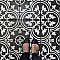Arte Black 9-3/4" x 9-3/4" Porcelain Tile - Black/Gray- Per Case of 16 - 11.11 Square Feet