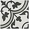 Arte Grey 9-3/4" x 9-3/4"Porcelain Tile - White/Gray- Per Case of 16 - 11.11 Square Feet