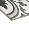 Arte Grey 9-3/4" x 9-3/4"Porcelain Tile - White/Gray- Per Case of 16 - 11.11 Square Feet