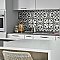 Arte Grey 9-3/4" x 9-3/4"Porcelain Tile - White/Gray- Per Case of 16 - 11.11 Square Feet