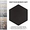Textile Basic Hex Black 8-5/8" x 9-7/8" Porcelain Tile - Sold Per Case of 25 - 11.56 Square Feet