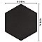 Textile Basic Hex Black 8-5/8" x 9-7/8" Porcelain Tile - Sold Per Case of 25 - 11.56 Square Feet