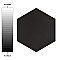 Textile Basic Hex Black 8-5/8" x 9-7/8" Porcelain Tile - Sold Per Case of 25 - 11.56 Square Feet