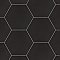 Textile Basic Hex Black 8-5/8" x 9-7/8" Porcelain Tile - Sold Per Case of 25 - 11.56 Square Feet